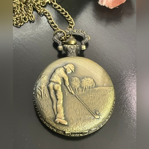 New Golf Golfing Golfer pocket watch - Picture 2 of 3